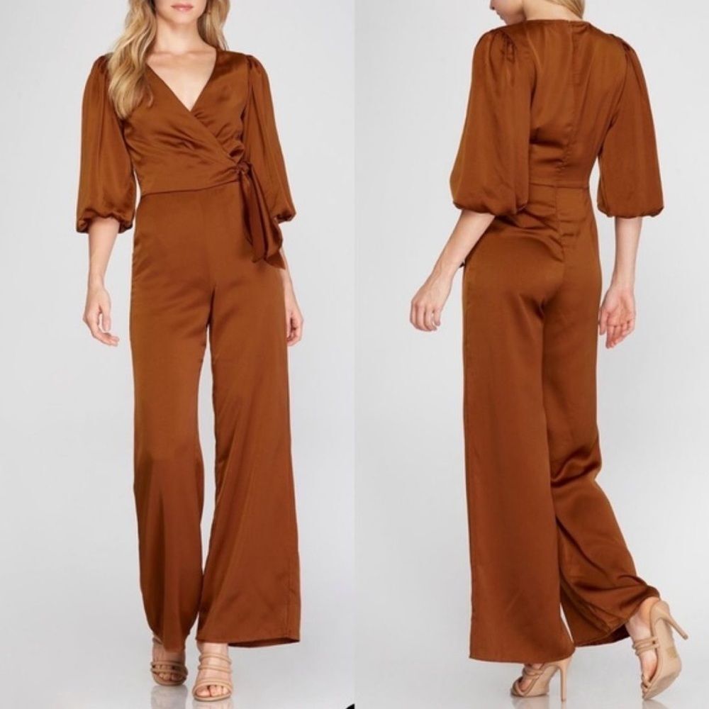 She+Sky Copper Jumpsuit, New